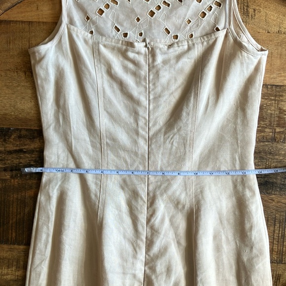 ESCADA Embroidered Linen Dress With Side Slit - Full Length - Made in Italy (34) - Picture 12 of 16